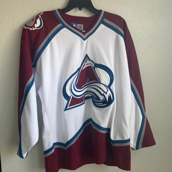 Vintage Starter Colorado Avalanche Western NHL Hockey Jersey Size Large Men